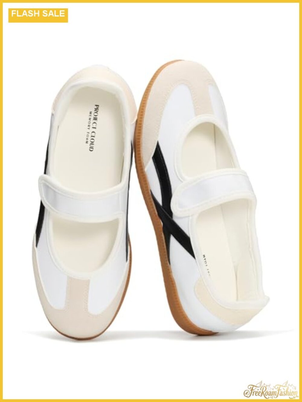 Women's Mary Jane Fashion Sneakers Memory Foam Slip-On Comfort Shoes